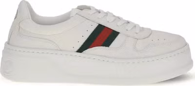 White Calf Leather Bos Taurus Chunky Sneakers