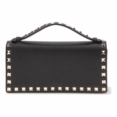 Valentino Garavani Black Calf Leather Bos Taurus Wallet