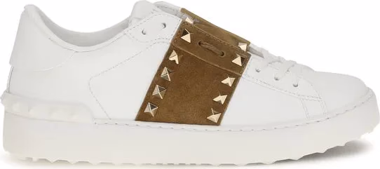 Valentino Garavani White Calf Leather Bos Taurus Sneakers