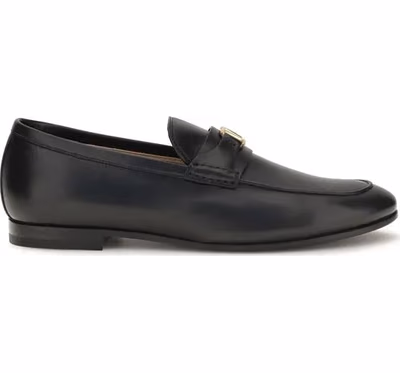 Black Calf Leather Bos Taurus Slip-On Loafers