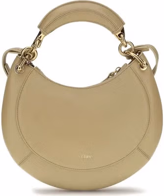 Beige Calf Leather Bos Taurus Shoulder Bag