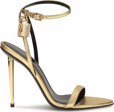 Gold Lamb Ovis Aries Aries Stiletto Heel Sandals