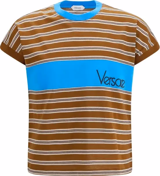 Versace Brown Cotton T-Shirt