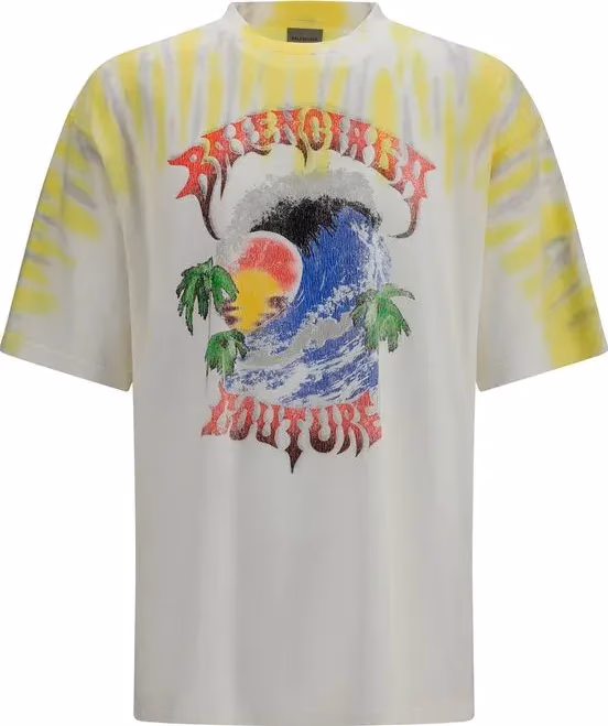 Balenciaga Bicolor Cotton T-Shirt