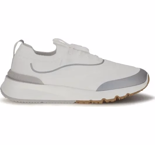 Brunello Cucinelli White Cotton Athletic Sneakers