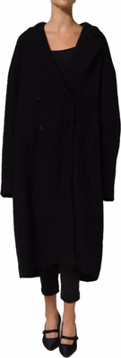 Black Double Breasted Men Trench Coat Jacket