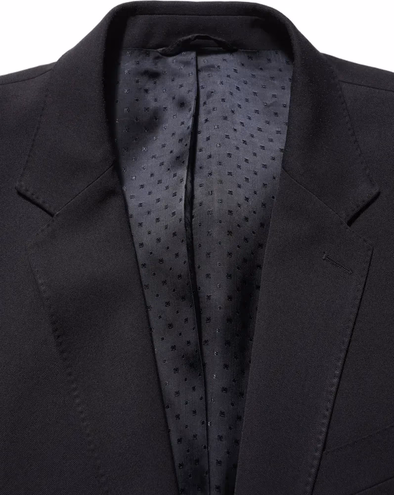 Dolce & Gabbana Black Wool Slim Fit Formal Men 2 Piece Suit