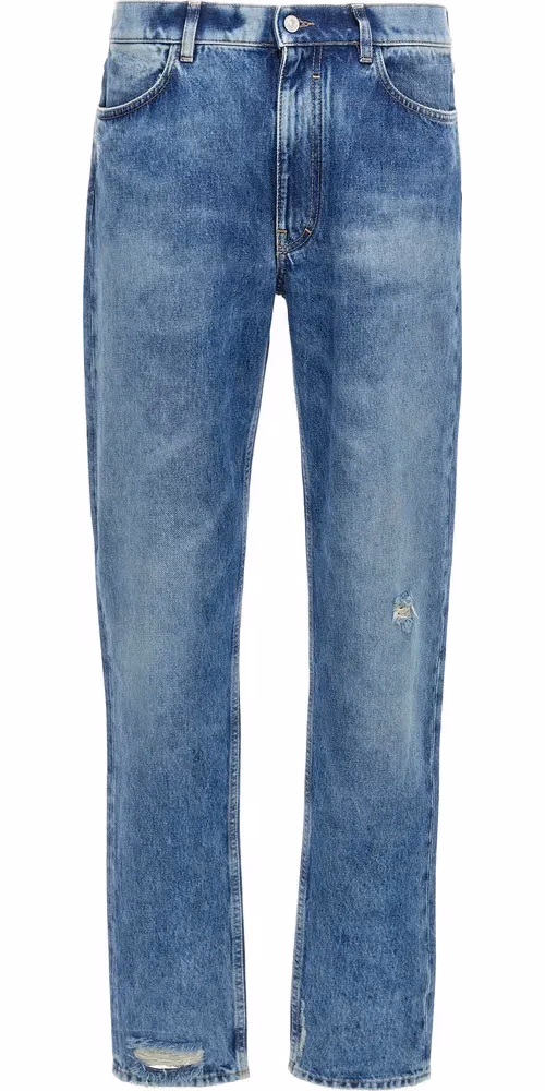 Givenchy Blue Cotton Straight-Leg Jeans