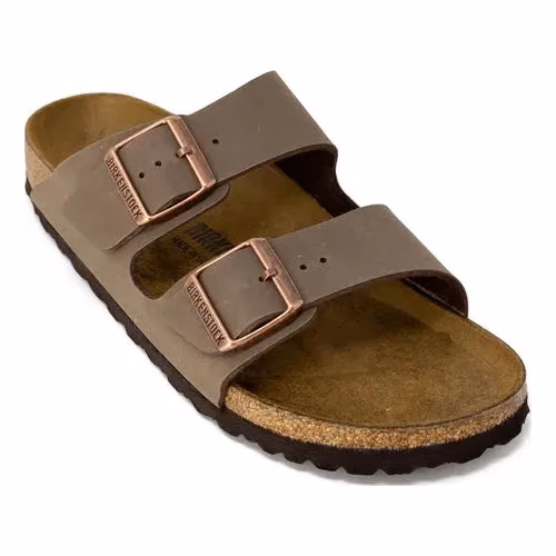 Birkenstock Brown Leather Flat Sandals