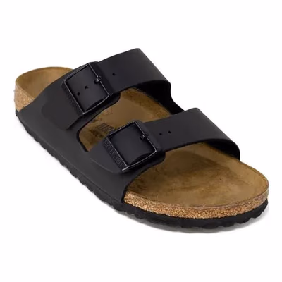 Black Synthetic Sandals