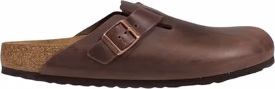 Brown Leather Clogs
