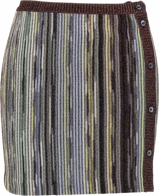 Multicolor Viscose Long Skirt