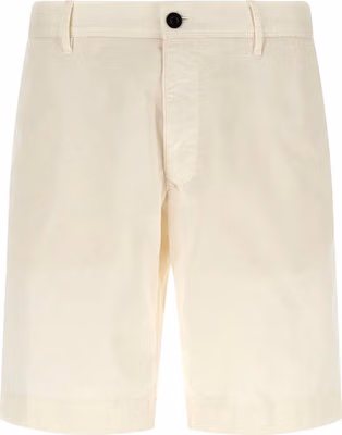White Cotton Bermuda Shorts