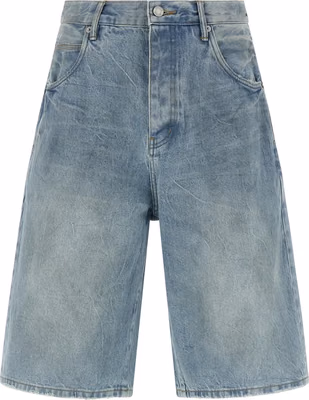 Blue Cotton Bermuda Shorts