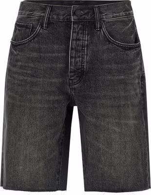 Black Cotton Bermuda Shorts