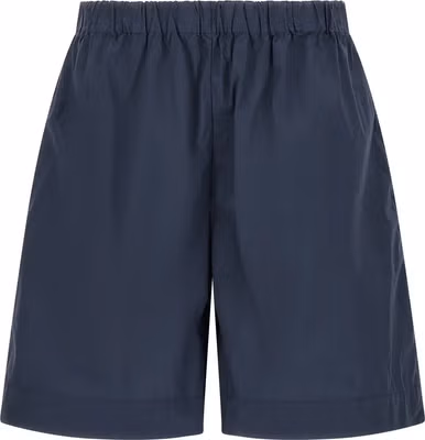Blue Cotton Bermuda Shorts