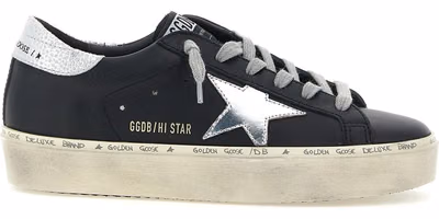 Black Cowhide Chunky Sneakers