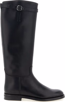 Black Calfskin Over The Knee