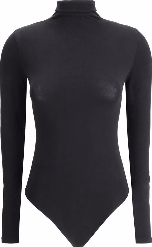 Wolford Black Cotton Bodysuit