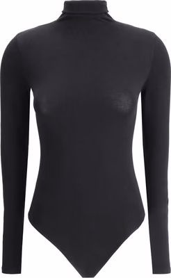 Black Cotton Bodysuit