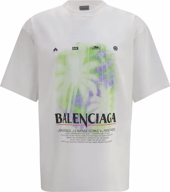 Balenciaga White Cotton T-Shirt