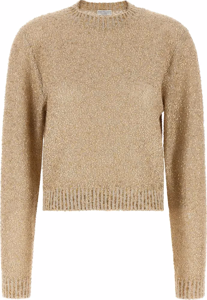 Brunello Cucinelli Gold Linen Cardigan