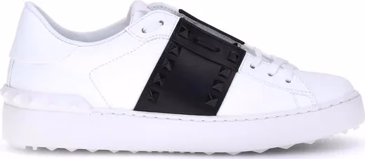 Valentino Garavani White Calf Leather Bos Taurus Low Top Sneakers