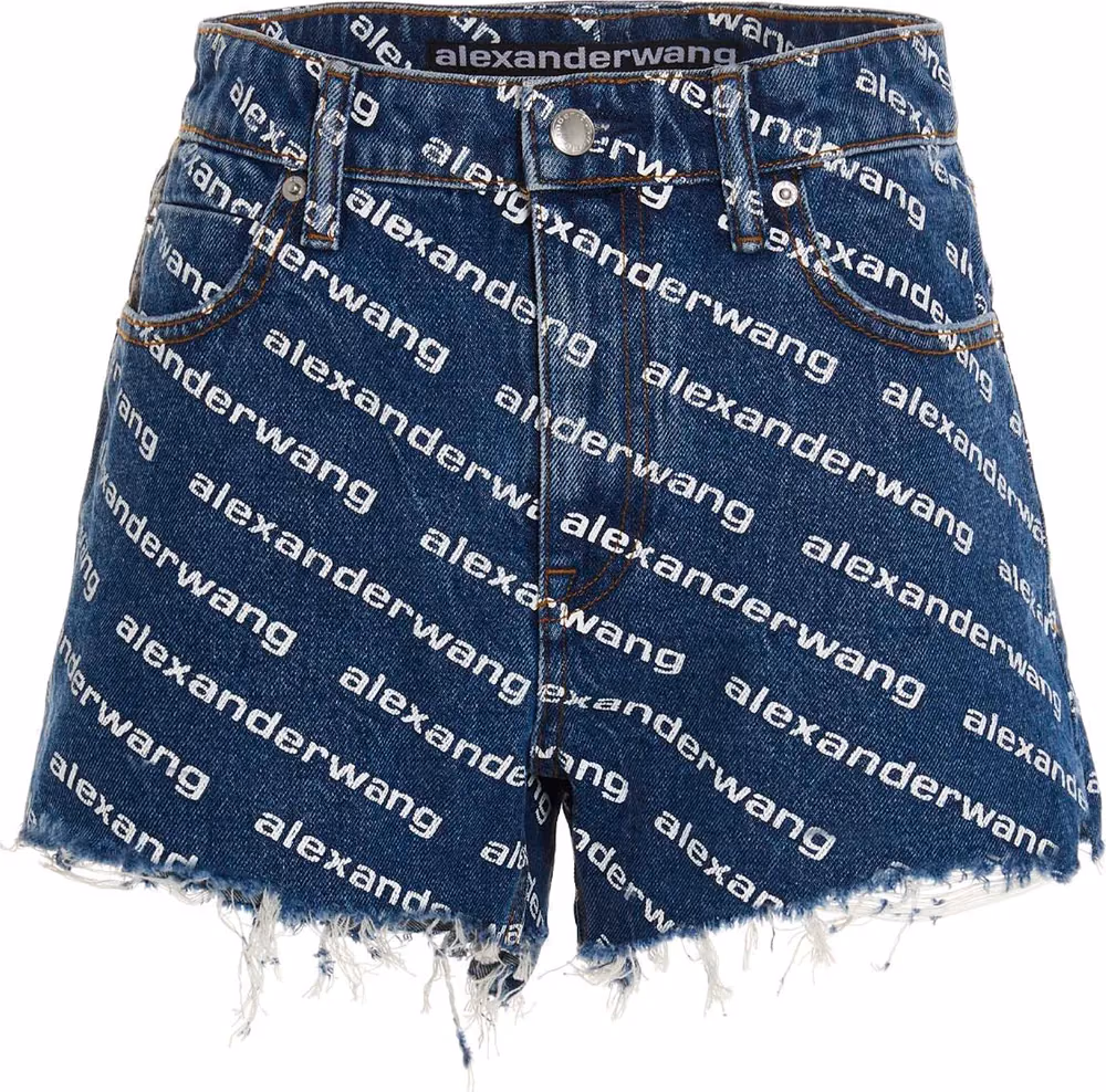 DENIM X ALEXANDER WANG Blue Cotton Bermuda Shorts