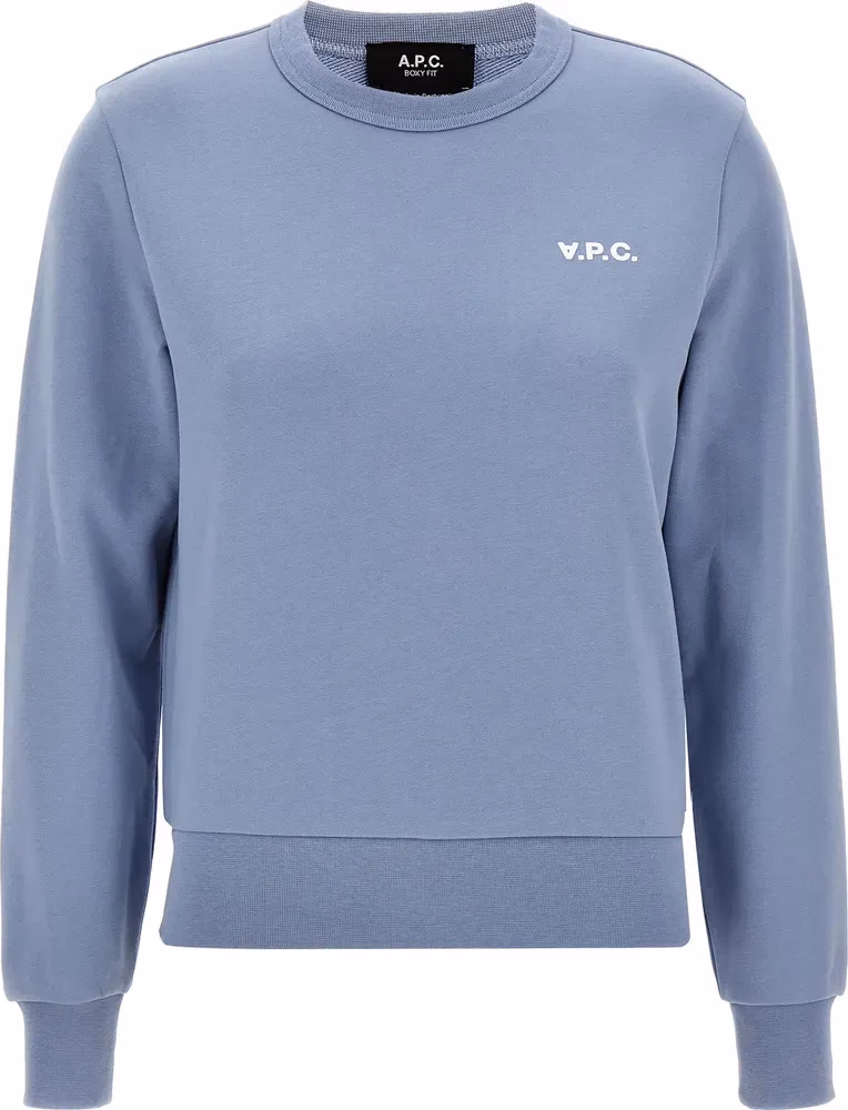 A.P.C. Blue Cotton Sweatshirt