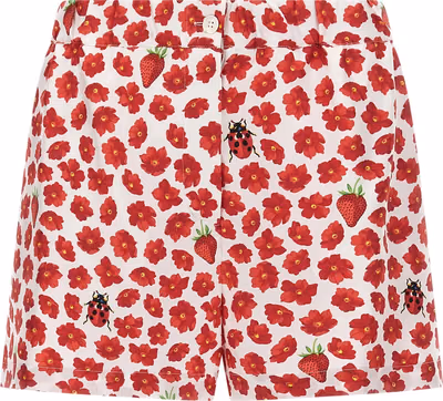 Multicolor Silk Bermuda Shorts