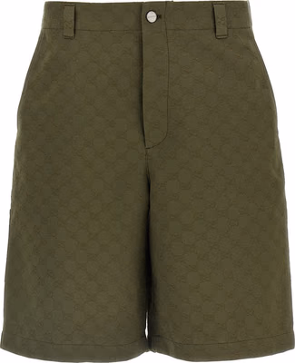 Bicolor Cotton Bermuda Shorts