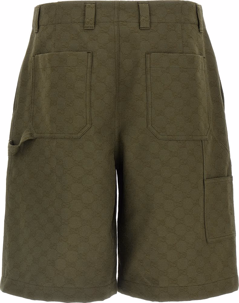 Gucci Bicolor Cotton Bermuda Shorts