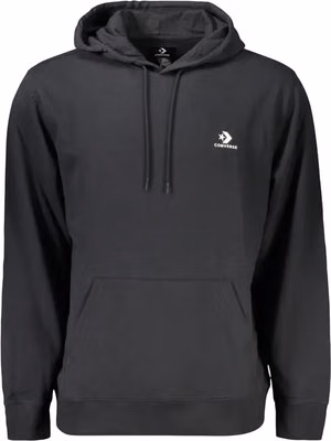 Black Cotton Men's Hoodie