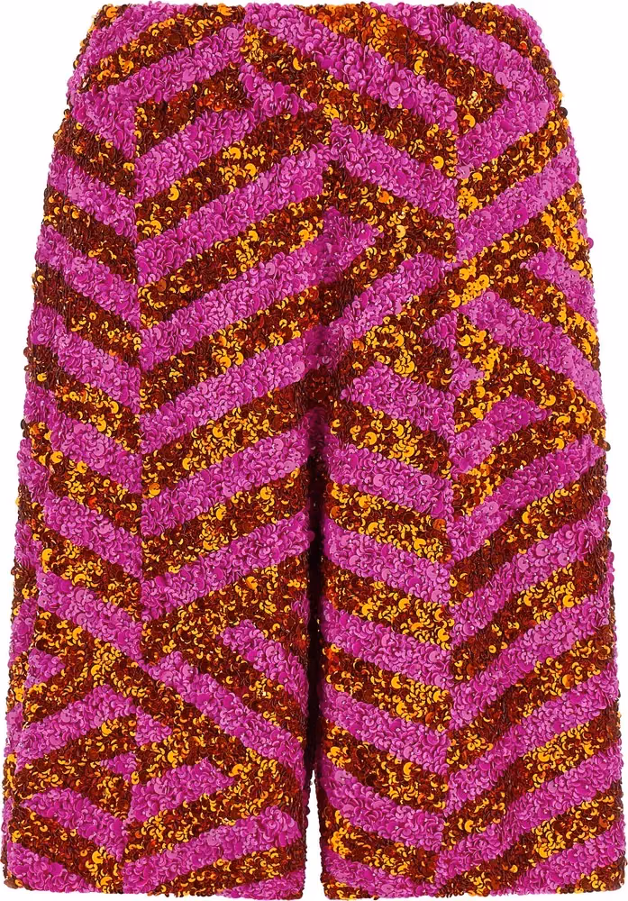 Dries Van Noten Multicolor Viscose Bermuda Shorts