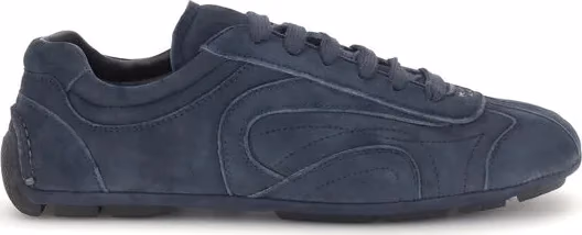 Prada Blue Calf Leather Bos Taurus Athletic Sneakers