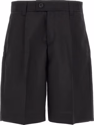Black Wool Bermuda Shorts