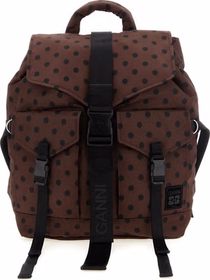 Brown Recycled Polyamide Backpack