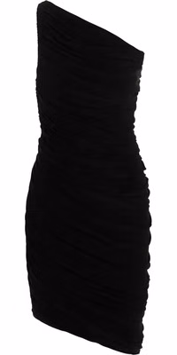 Black Polyester Short Dress