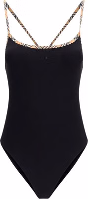 Black Polyamide One-Piece Swimsuit