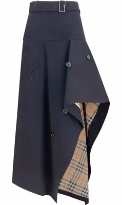 Black Cotton Long Skirt