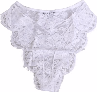 White Floral Lace Low Rise Panty Underwear