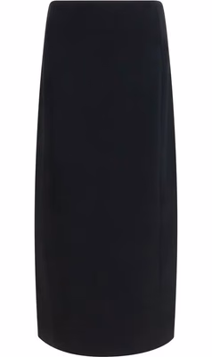 Black Acetate Long Skirt
