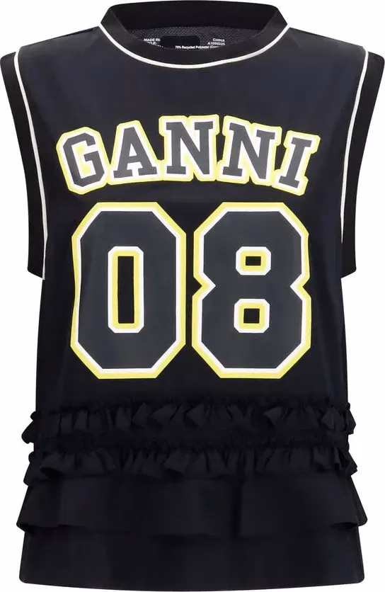Ganni Black Polyester Sportswear