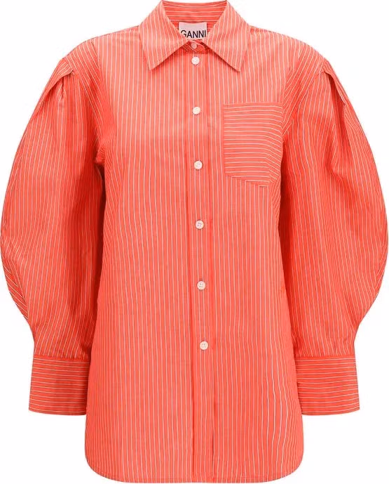 Ganni Multicolor Cotton Blouse