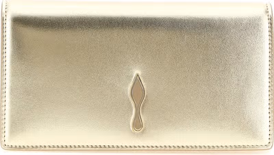 Gold Lambskin Clutch Bag