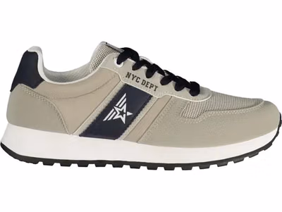 Beige Polyurethane Mens Sneaker