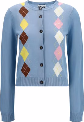 Blue Cotton Cardigan