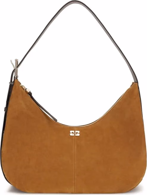 Ganni Brown Recycled Polyester Shoulder Bag