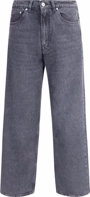 Black Cotton Relaxed Fit Jeans