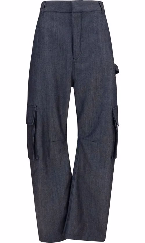 Balenciaga Blue Wool Oves Aries Cargo Pants
